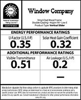 window energy efficiency rating label